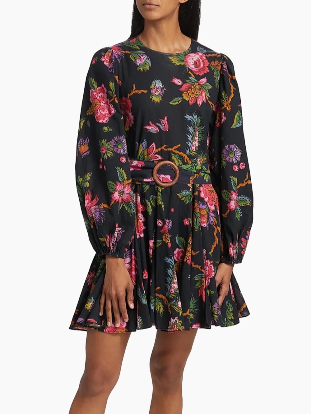 $465 NWT RHODE “Jenny” Mini Dress in Ink Fleur Grande Sz Small